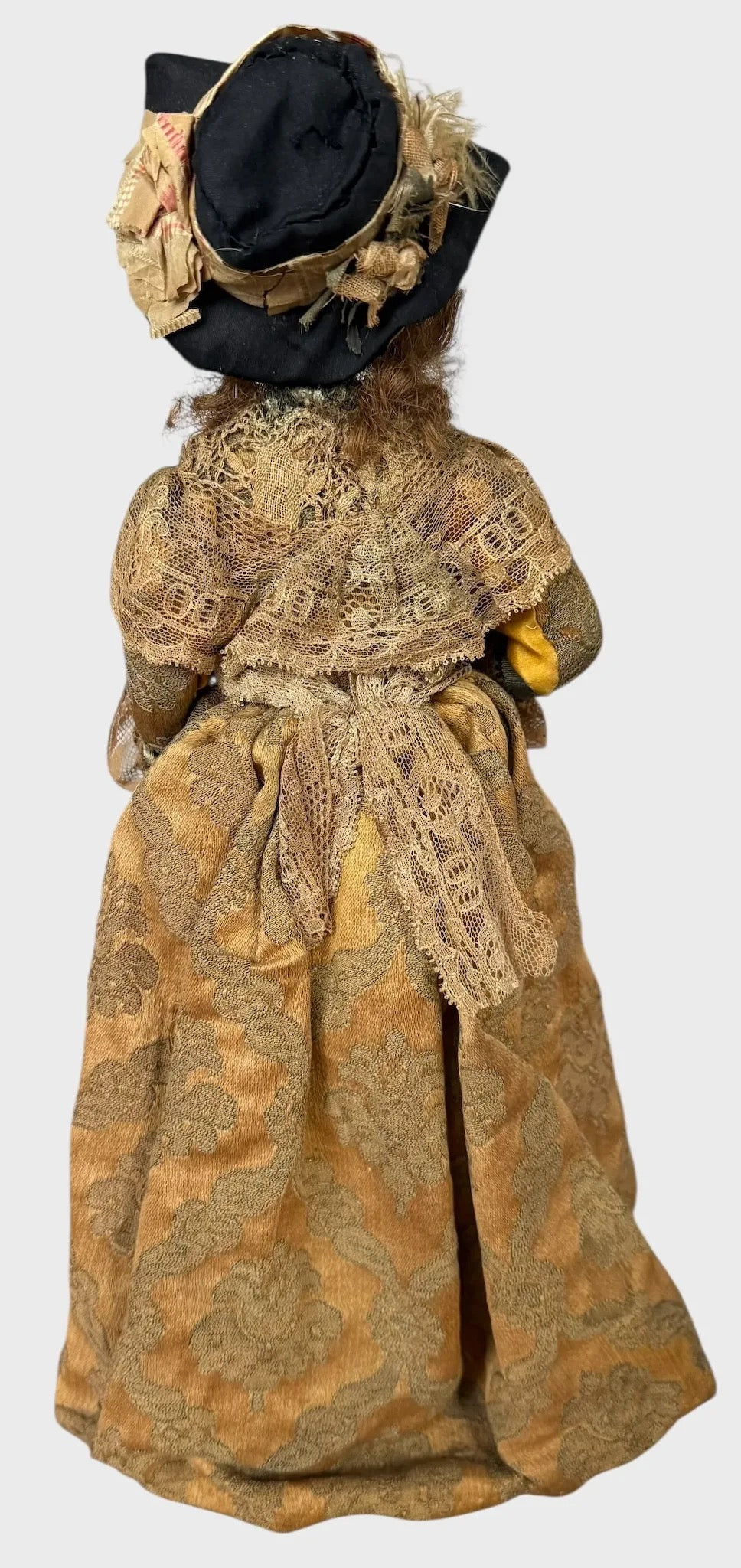 Antique 1915 French Poured Wax Fashion Lady Doll