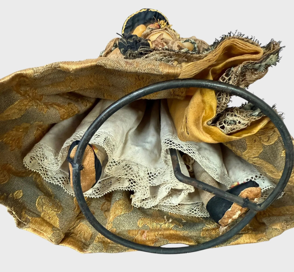 Antique 1915 French Poured Wax Fashion Lady Doll